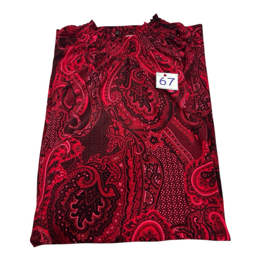 NWOT Elegant Red Paisley Size 8 Tommy Hilfiger Dress - Picture 11 of 11